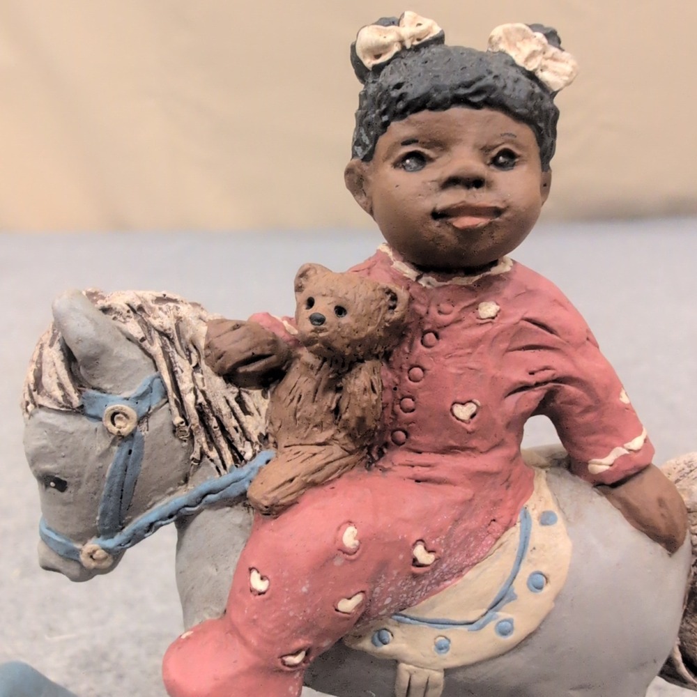 All Gods Children Sally Rocking Horse Figurine Martha Holcombe COA 1507 - Picture 2 of 8